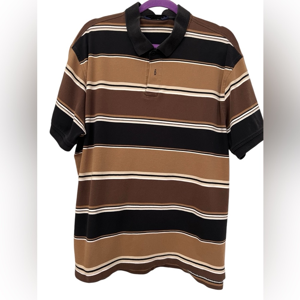 Men’s Roundtree & Yourke Short Sleeve Striped Shirt - Size XL